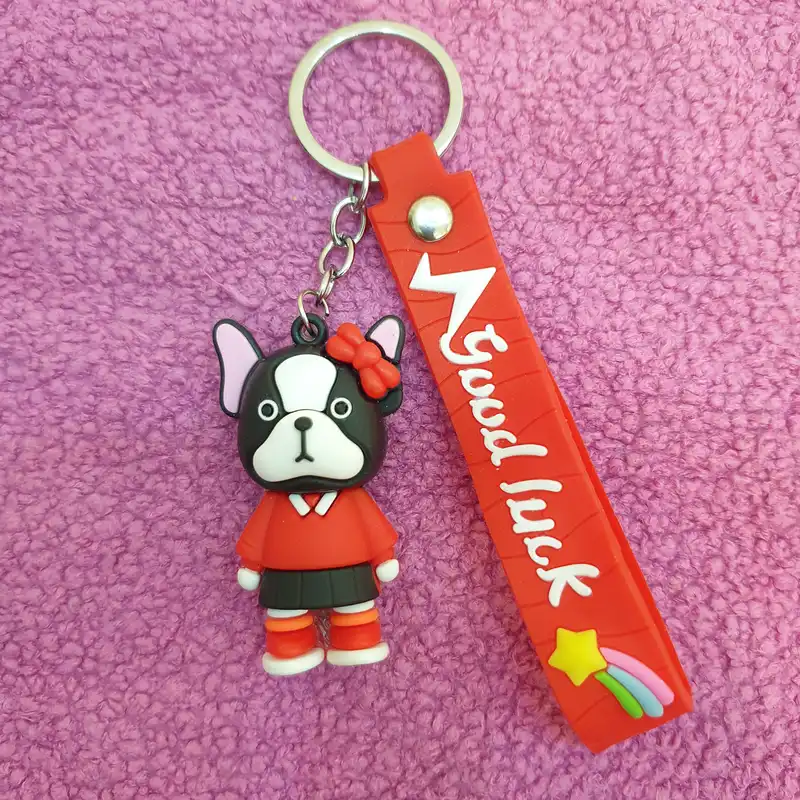 جاکلیدی مدل سیلیکونی طرح سگ گل به سر کد DB21