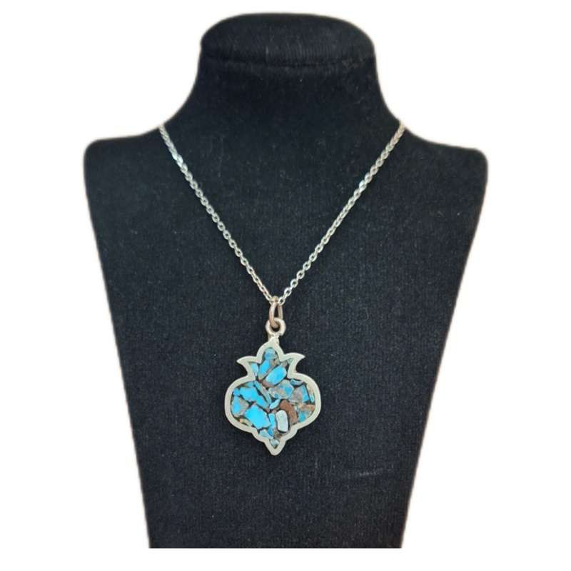 گردنبند نقره زنانه مدل فیروزه کوب کد ZIF24 گردنبند نقره زنانه مدل فیروزه کوب کد ZIF24