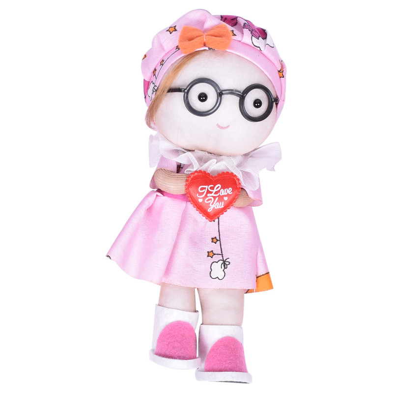 عروسک طرح عینکی مدل دختر روسی کد 032 ارتفاع 23 سانتی متر