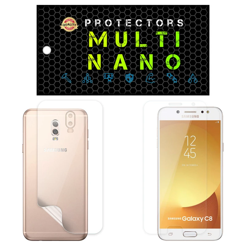 محافظ صفحه نمایش مولتی نانو مدل X-SFT مناسب برای گوشی موبایل سامسونگ Galaxy C7 2017 به همراه محافظ پشت