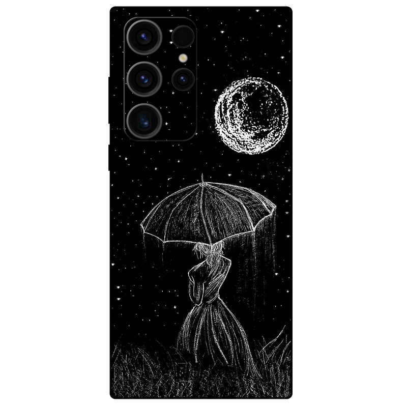 کاور مگافون طرح دختر و ماه مدل 1369 مناسب برای گوشی موبایل سامسونگ Galaxy S23 Ultra         