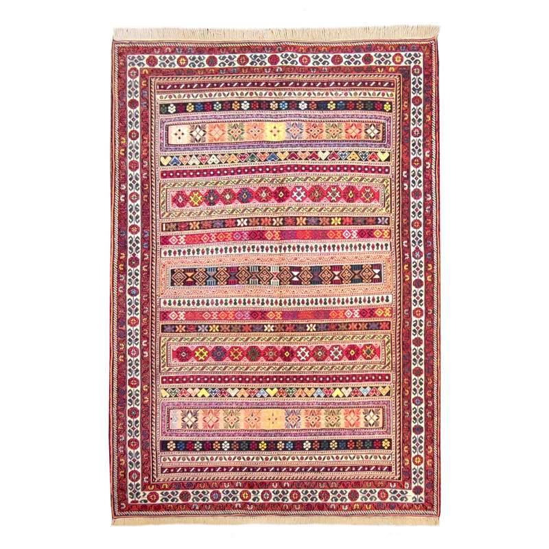 گلیم دستباف یک و نیم متری طرح سوزنی مدل AA53