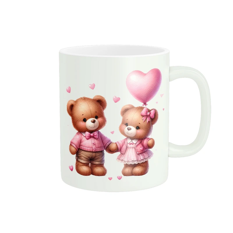 ماگ پادآفرین مدل عشق طرح LOVE خرس تدی کد PM1833