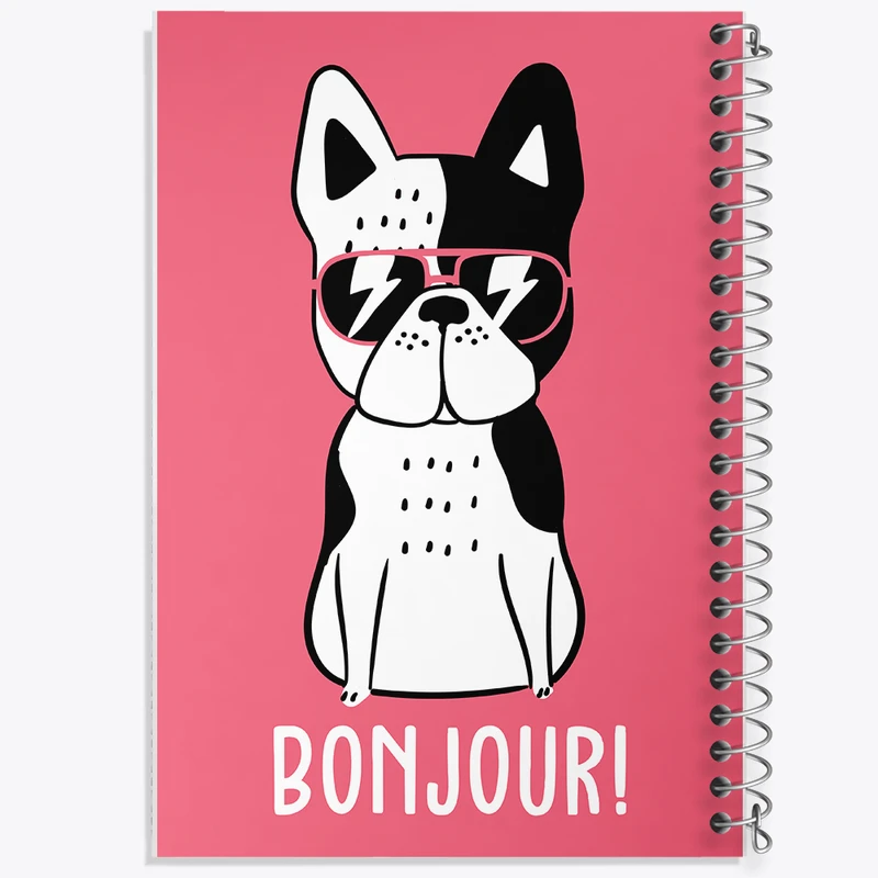 دفتر ژورنال نویسی 50 برگ خندالو مدل نقطه ای طرح سگ کد N837