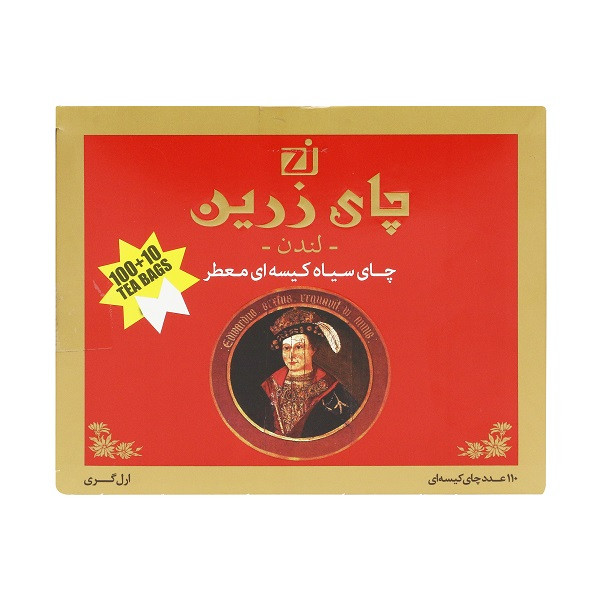 چای عطری کیسه ای زرین لندن بسته 110 عددی