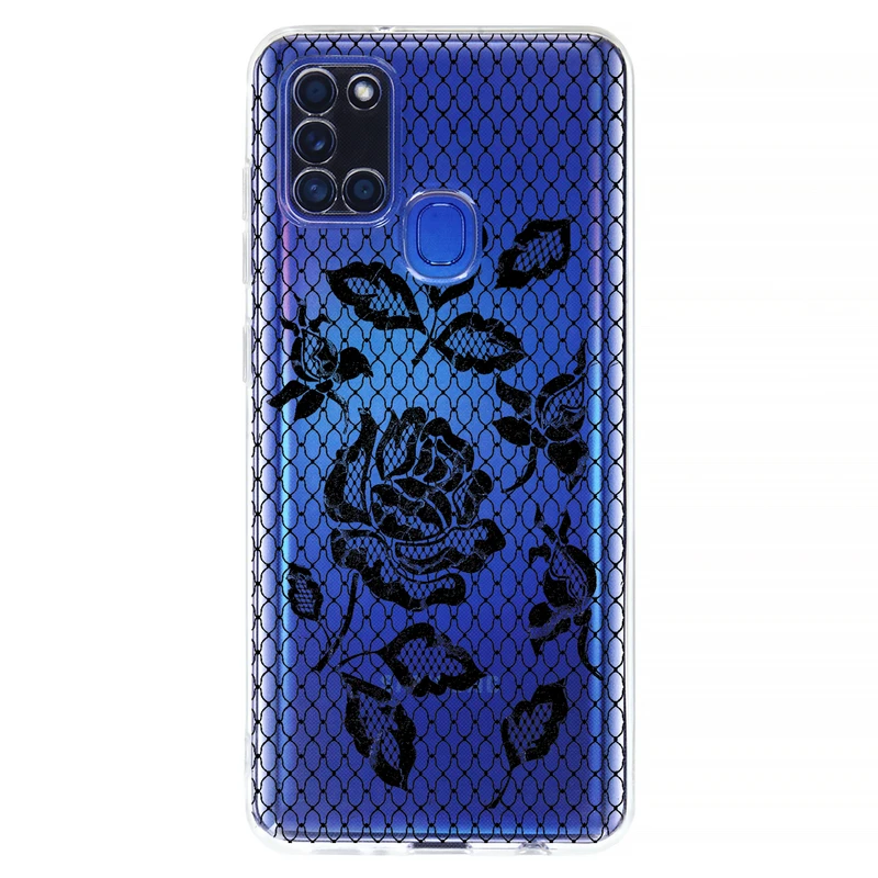 کاور مگافون طرح گل مدل C43-B مناسب برای گوشی موبایل سامسونگ Galaxy A21 S 