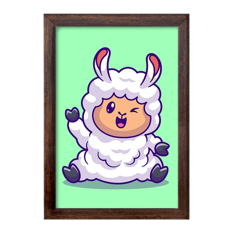 تابلو خندالو طرح حیوانات بامزه گوسفند کد 25398