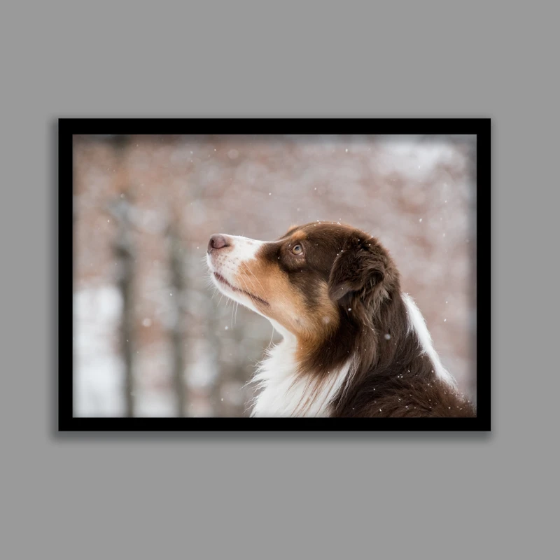 تابلو لیلیان طرح سگ و زمستان کد LA-G10333-2