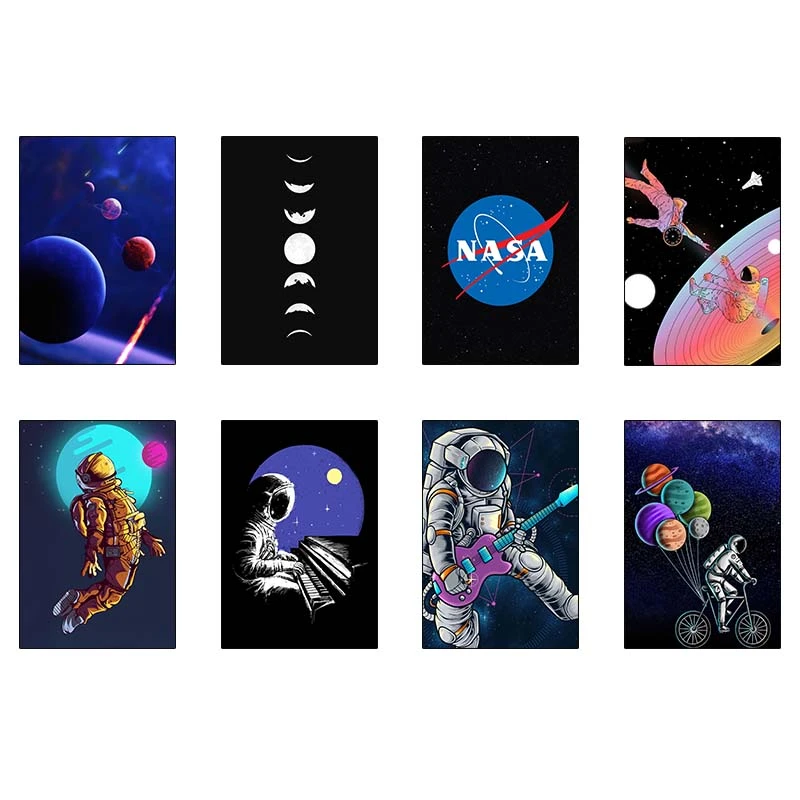 پوستر کارنيکا طرح فضا Space کد 33349 مجموعه 8 عددی