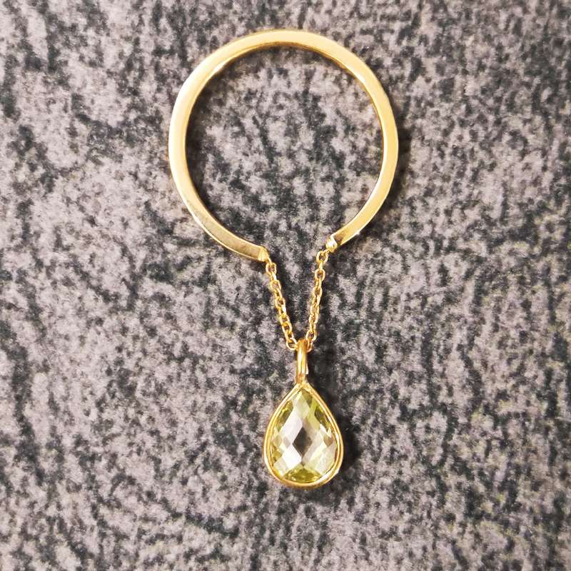   انگشتر طلا 18 عیار زنانه قیراط طرح مارکو اشک کد GH1586