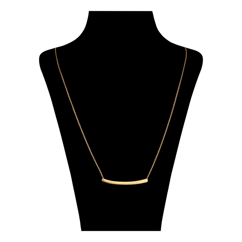 گردنبند طلا 18 عیار زنانه درگونه مدل منحنی