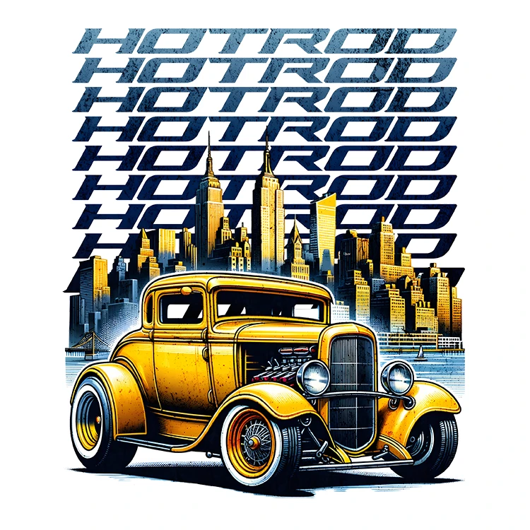 استیکر پارچه و لباس پاد آفرین مدل ماشین کلاسیک کد S5618