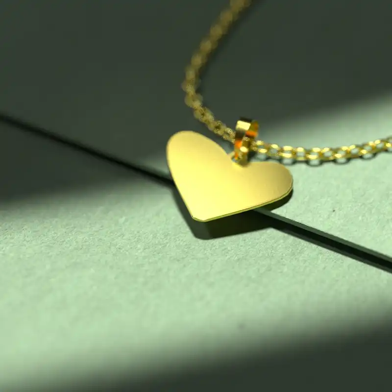 گردنبند طلا 18 عیار زنانه مدوپد مدل قلب کد E1010