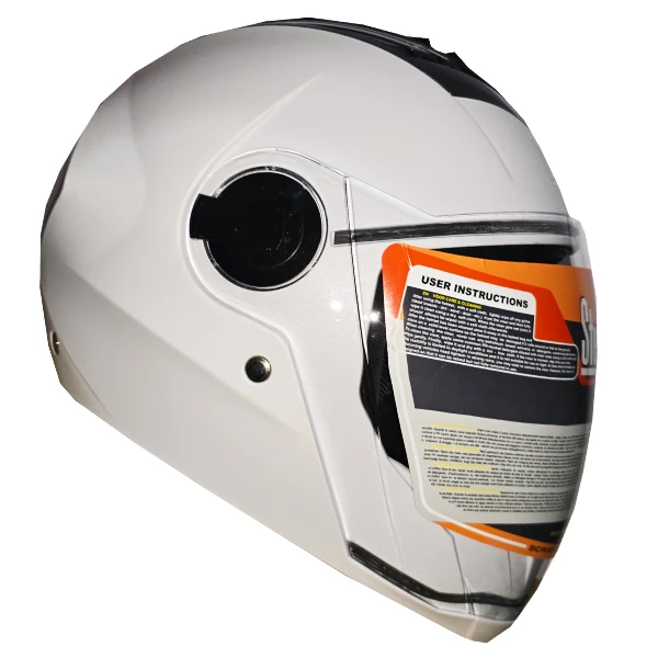 کلاه کاسکت فک ثابت استیل برد مدل فول فیس کد STEEL_WHT
