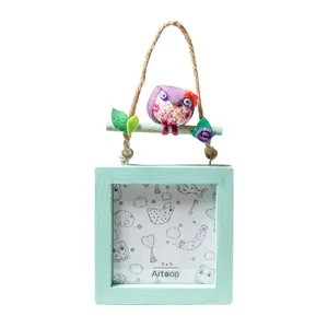 قاب عکس مدل جغد روی شاخه کد 1