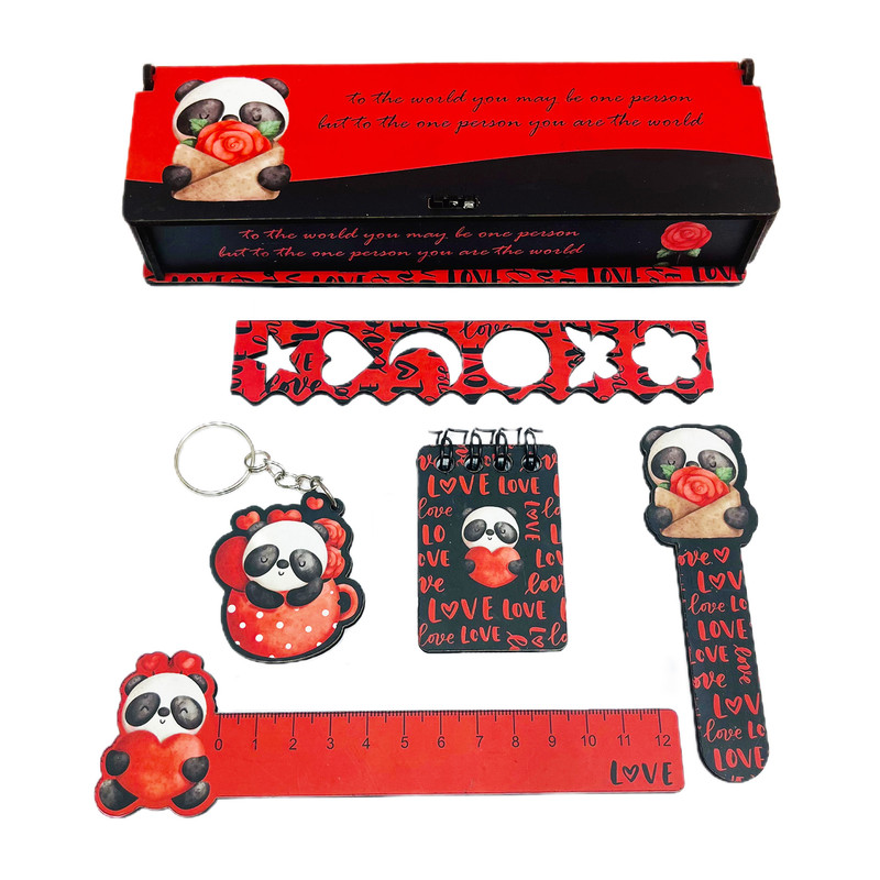 بسته لوازم تحریر مدل پاندا مجموعه 6 عددی