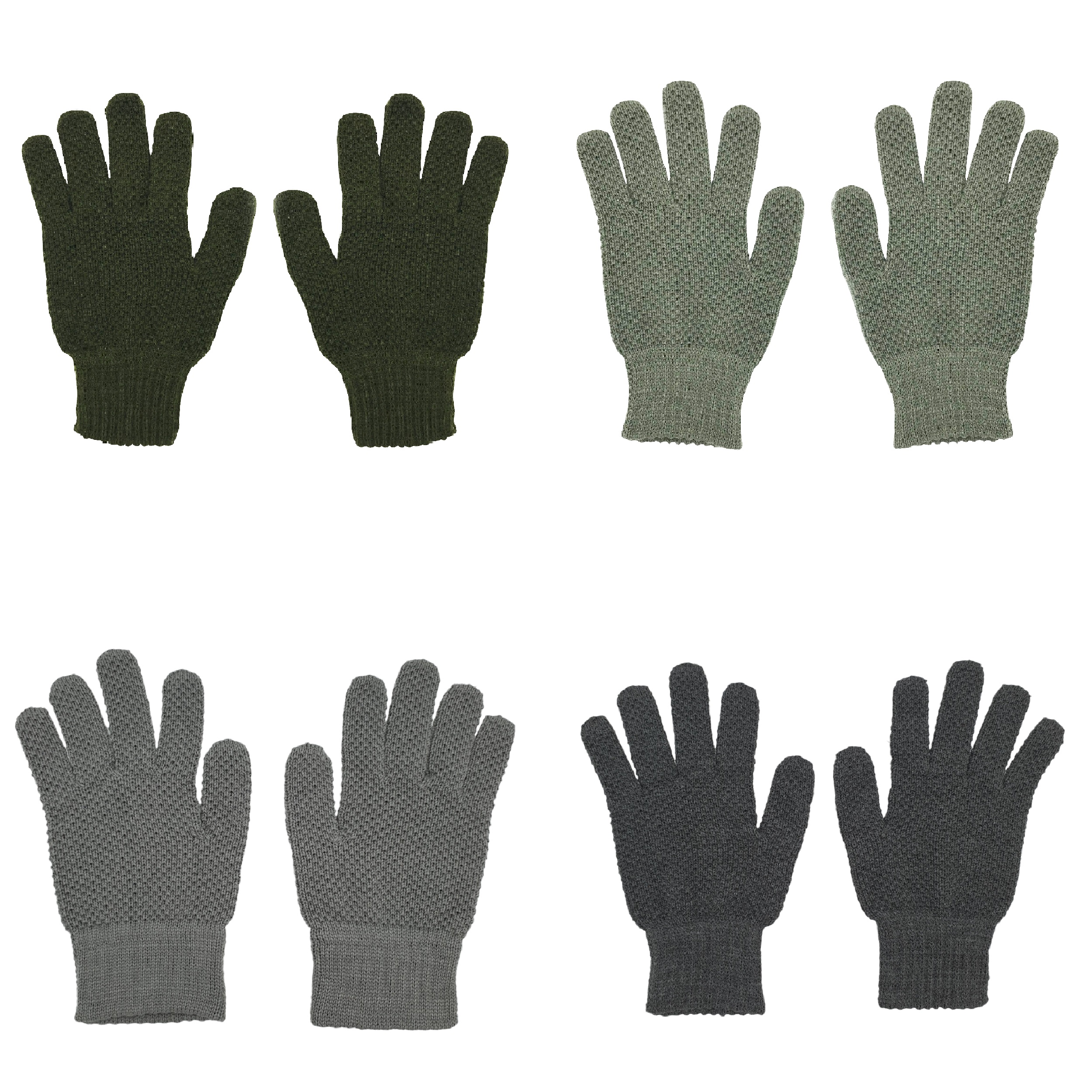 دستکش بافتنی مردانه کد M01 مجموعه 4 عددی