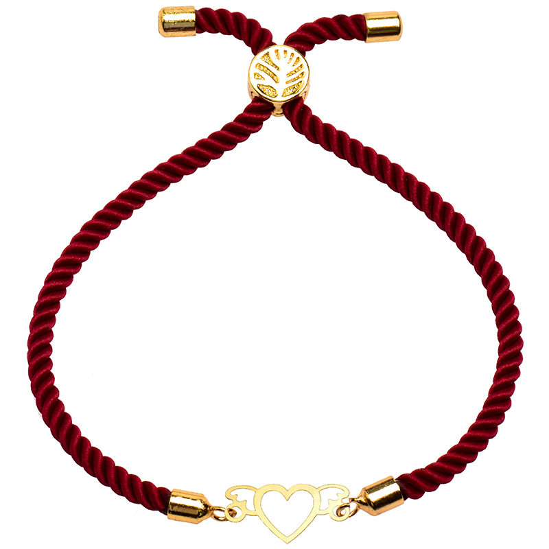 دستبند طلا 18 عیار زنانه کرابو طرح قلب مدل Kr1796