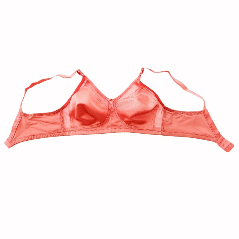 سوتین زنانه نوشه پوش مدل پرلون کاپ پرسی رنگ گلبهی