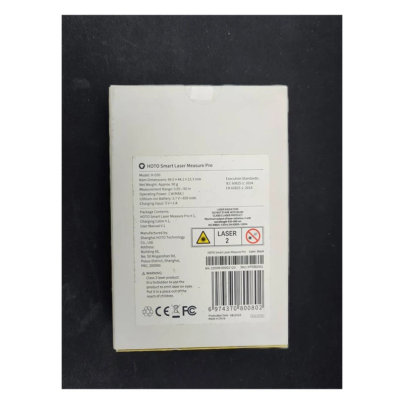 عکس شماره 8 : متر لیزری هوشمند پرو هوتو مدل h-d50