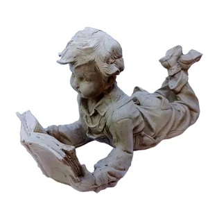 مجسمه مدل پسر بچه کتاب خوان کد 55