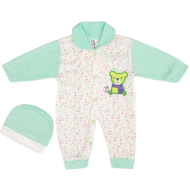 ست سرهمی و کلاه نوزادی مدل p17