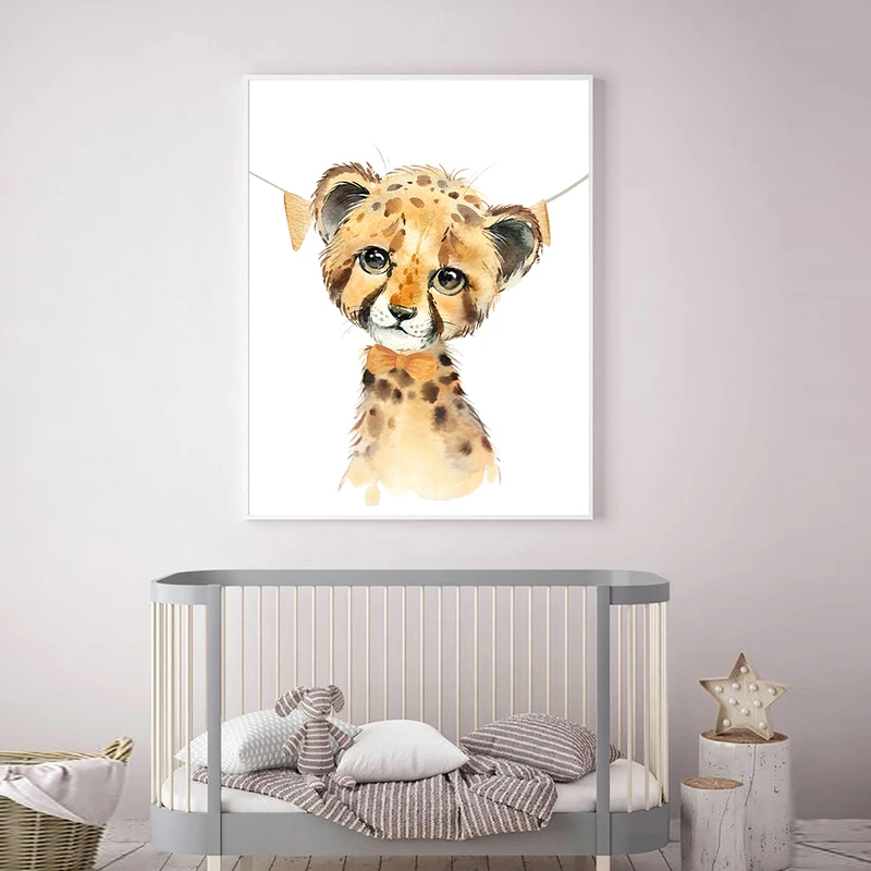 تابلو اتاق کودک و نوزاد الفاپ مدل ببر کد WaterColore Tiger 001