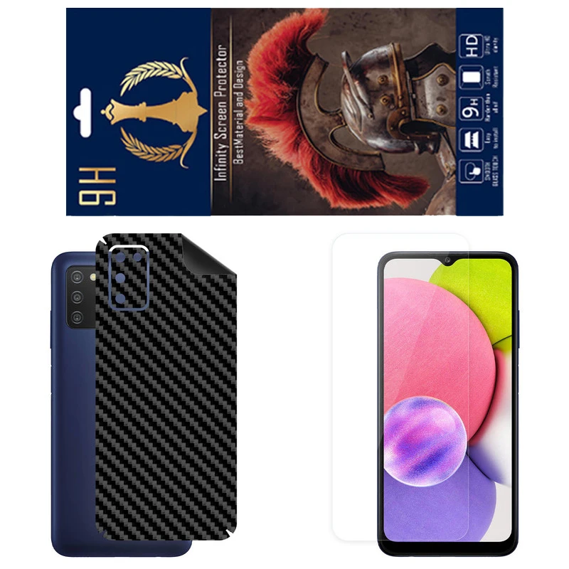 برچسب پوششی اینفینیتی مدل FC مناسب برای گوشی موبایل سامسونگ Galaxy A03S به همراه محافظ صفحه نمایش 