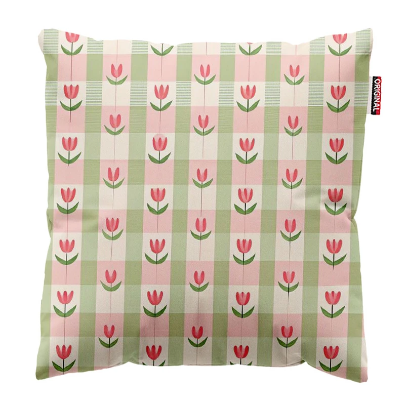 کوسن پاد آفرین طرح گل کد 3258 سایز 30*30 سانتی متر