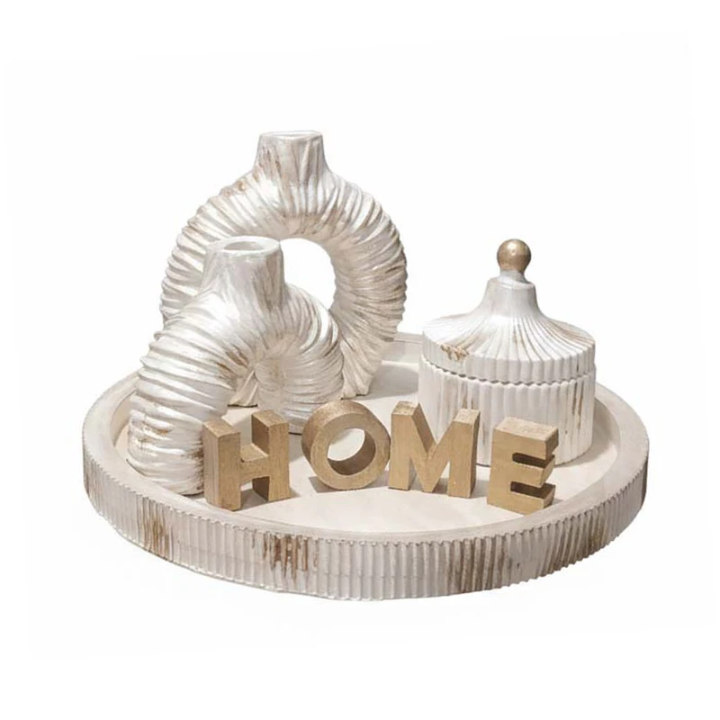 ست 5 تکه دکوری بتنی مدل رومیزی طرح چروک