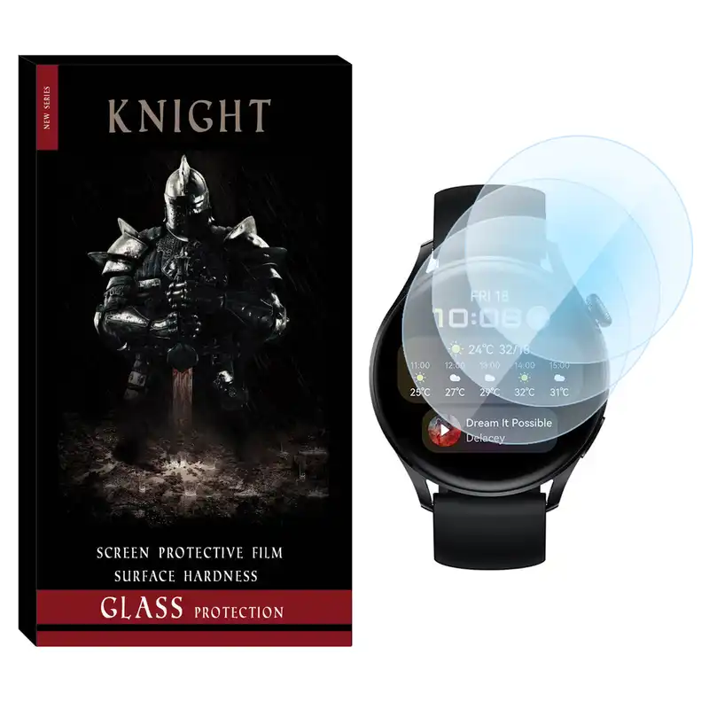 محافظ صفحه نمایش شیشهای نایت مدل SH-KT مناسب برای ساعت هوشمند هوآوی Watch 3 Active Edition بسته سه عددی