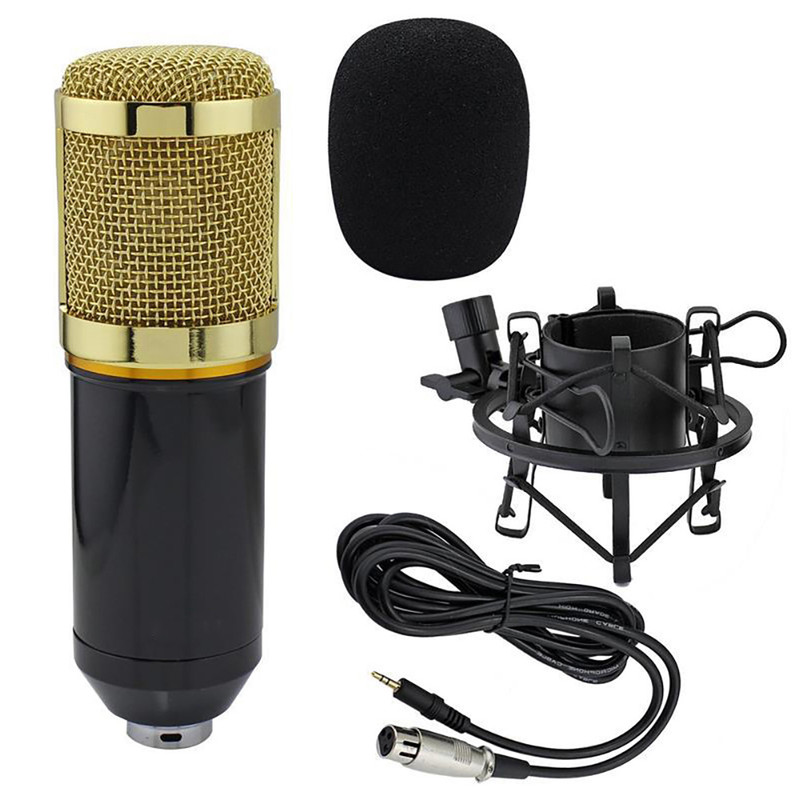 میکروفن کندانسر مدل Live Broadcast Equipment همراه با پایه تلسکوپی 