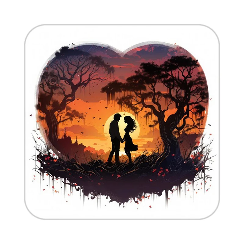 زیر لیوانی کاکتی مدل عاشقانه کد mp12387