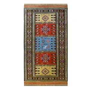 گلیم دستبافت دو متری مدل کردی کد 5069