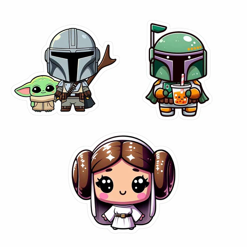 استیکر لپ تاپ و موبایل مدل جنگ ستارگان کد 001 مجموعه 3 عددی