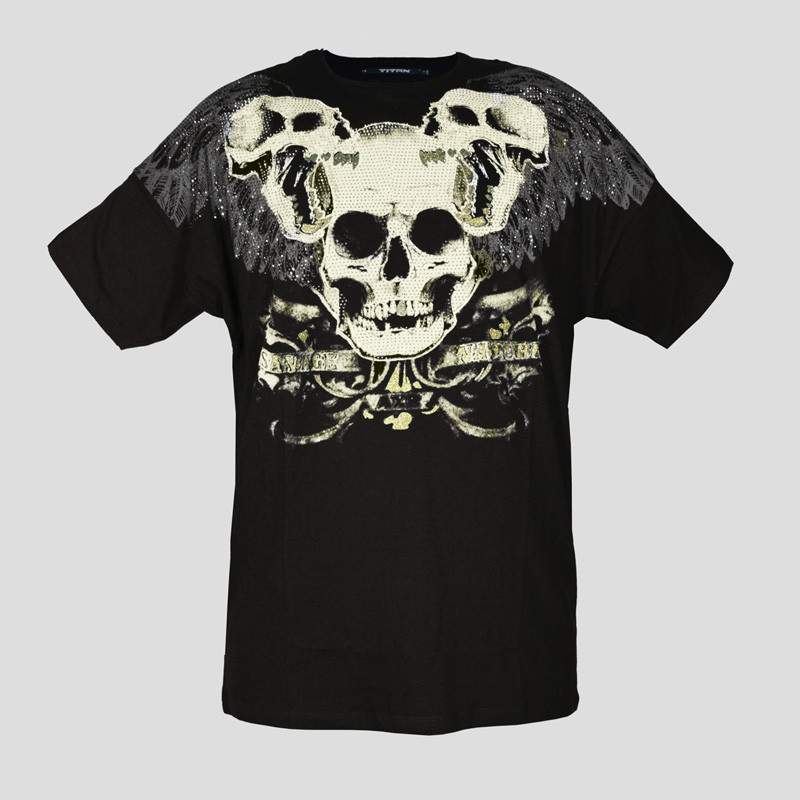 تی شرت لانگ مردانه مدل 3Skulls 