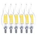 شمعی پایه e14 بسته 6 عددی