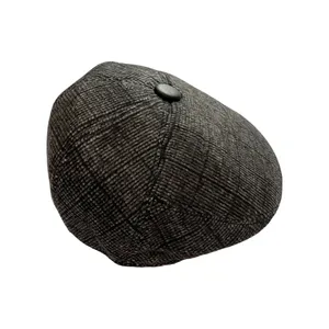 کلاه باراتا مردانه مدل پشمی رنگ ذغالی