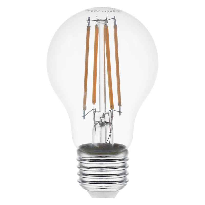 لامپ ال ای دی فیلامنتی 8 وات مصباح مدل حبابی شفاف کد A60 پایه E27