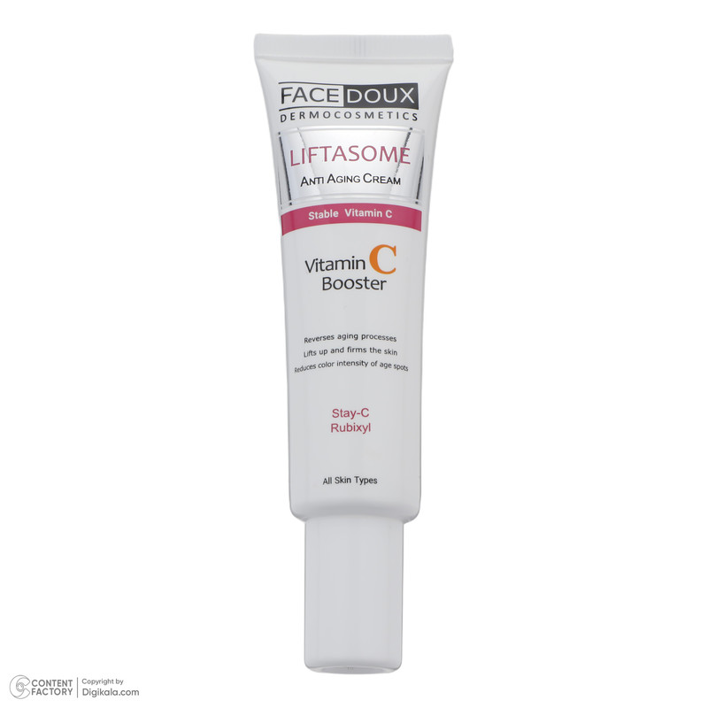 کرم ضد چروک فیس دوکس مدل liftasome c booster مناسب انواع پوست حجم 30 میلی لیتر