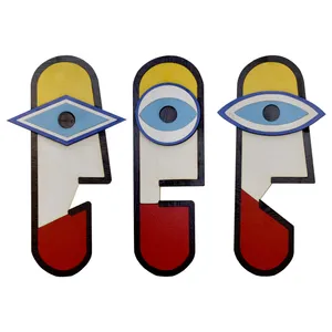 دیوارکوب مدل صورتک کد 08 مجموعه 3 عددی