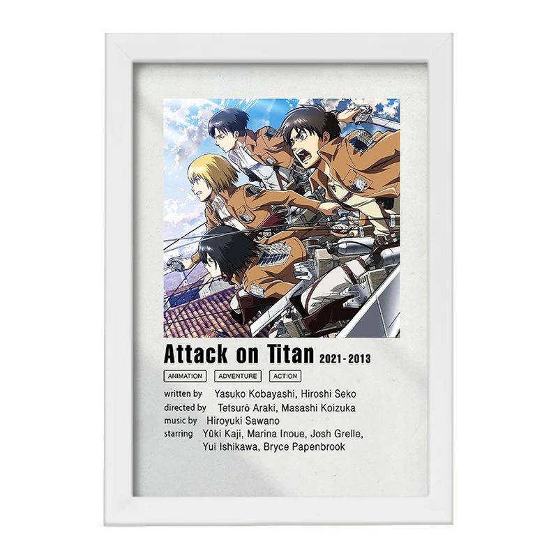 تابلو خندالو مدل انیمه اتک آن تایتان کد F11259