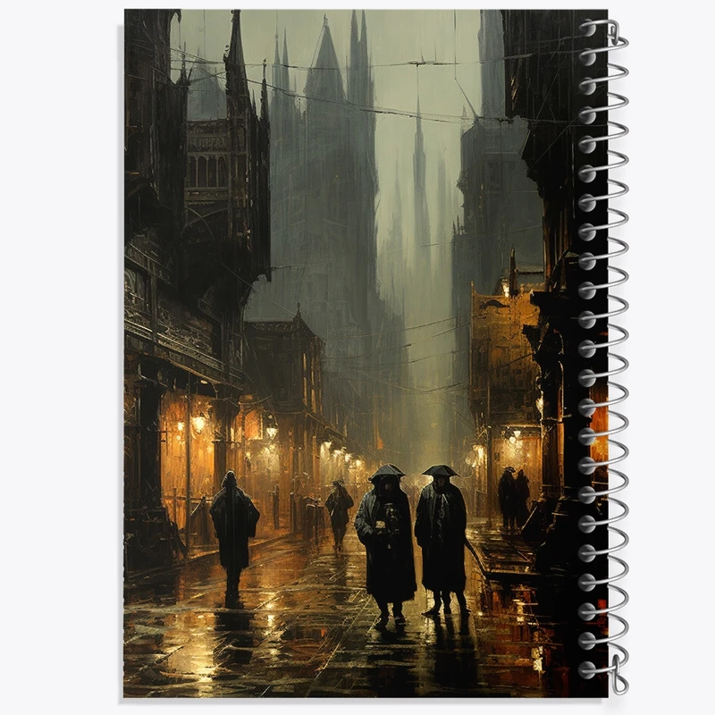 دفتر نت موسیقی 50 برگ خندالو مدل خیابان بارانی کد F413