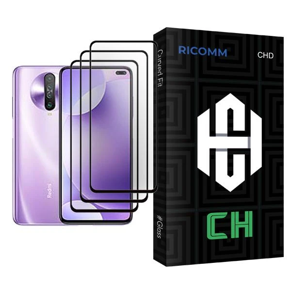 محافظ صفحه نمایش ریکام مدل CH Glass MIX003 مناسب برای گوشی موبایل شیائومی Redmi K30 بسته سه عددی