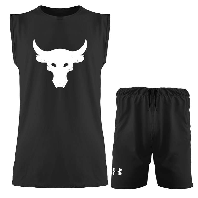 ست تاپ و شلوارک مردانه مدل 140136317 رنگ مشکی