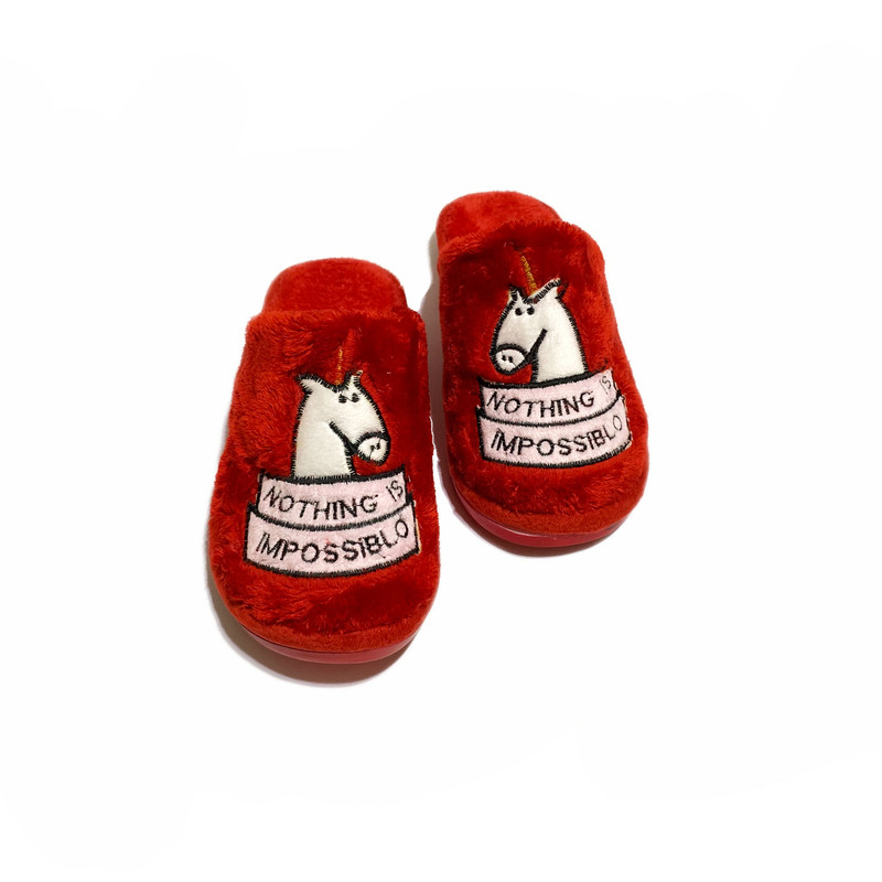 دمپایی حوله ای زنانه مدل Unicorn کد RS-RD-019