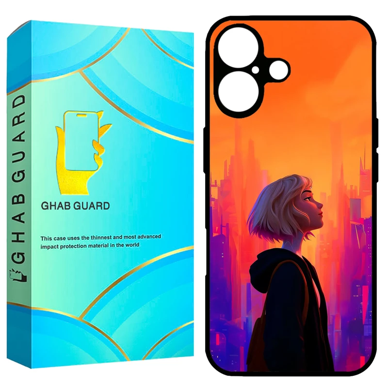 کاور قاب گارد طرح دختر مدل GCHP16 مناسب برای گوشی موبایل اپل iPhone 16 