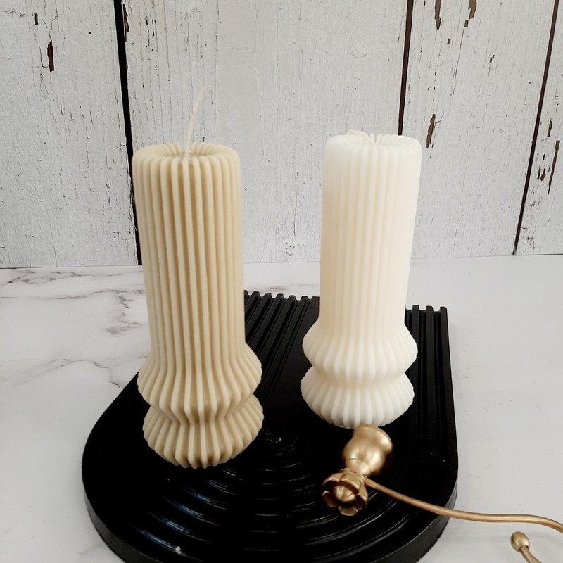 قالب شمع مدل استوانه شیار دار کد 1