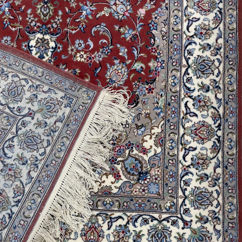 فرش دستباف 4 متری طرح شبنم گرده ابریشم کد 64300-64301 یک جفت