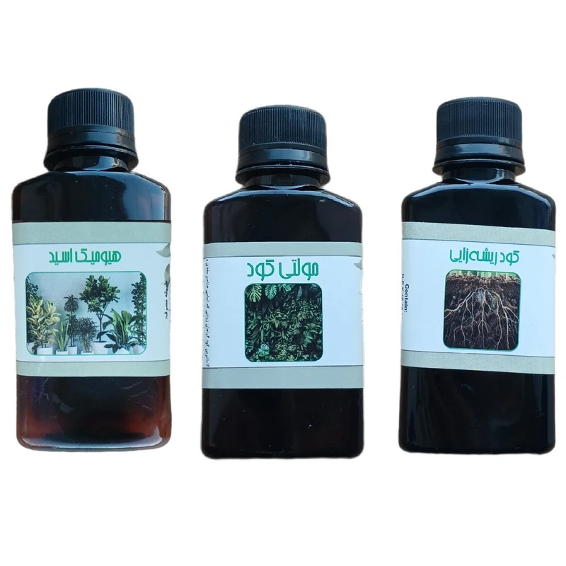 کود مایع هیومیک اسید و کود ریشه زایی و مولتی کود مدل life drop حجم 110 میلی لیتر بسته 3 عددی